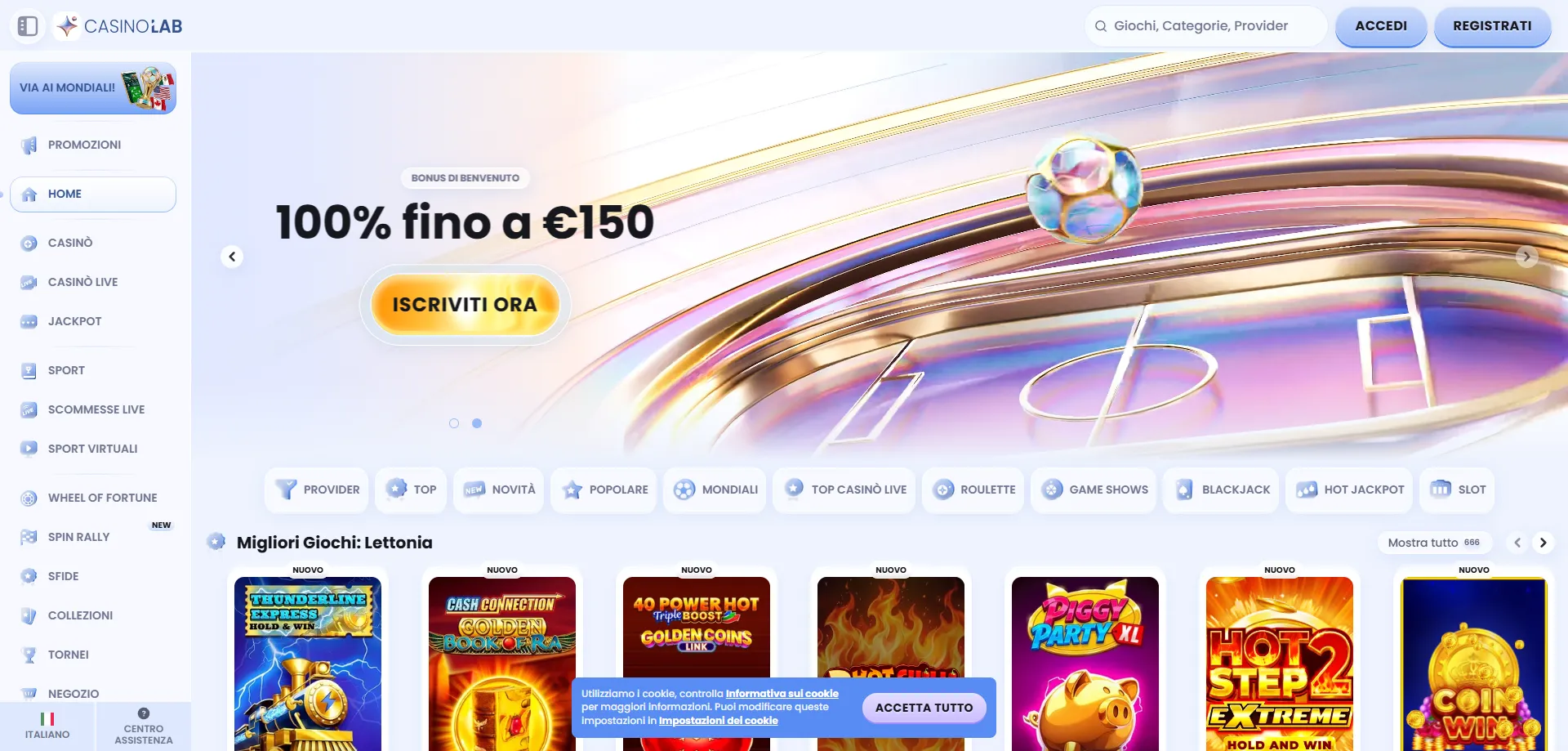 Casinolab Casino Italia &ndash; panoramica della piattaforma di gioco online